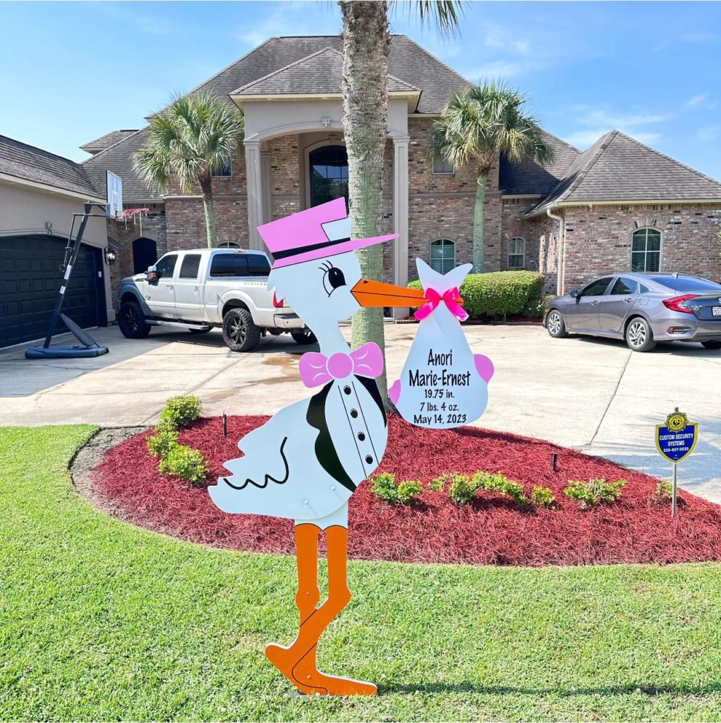 Pink Stork Sign with Personalized Bundle, Sheridan, White Hall, Benton & More, AR